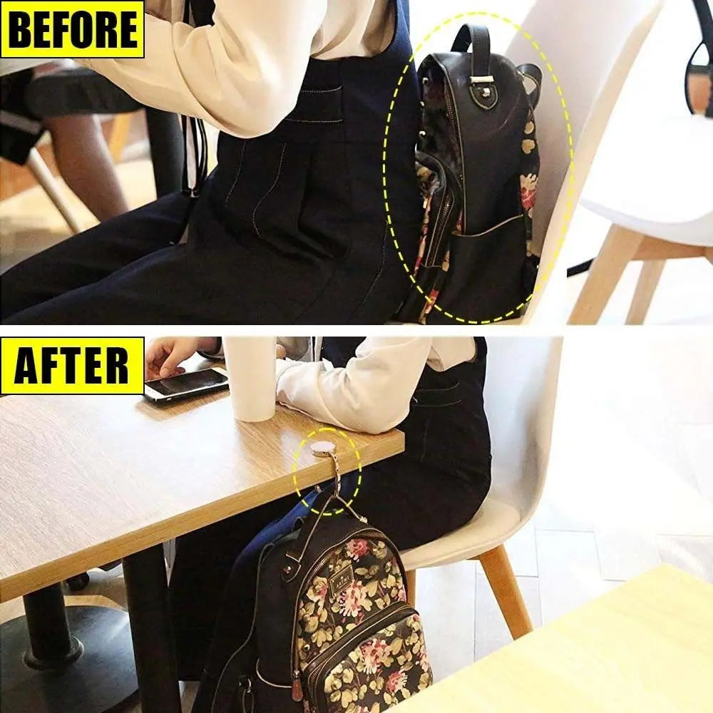 1Pcs New Vintage Flowers Handbag Hanger Holder Rack Portable Table Hook Holder Travel Accessory Foldable Purse Bag Hook